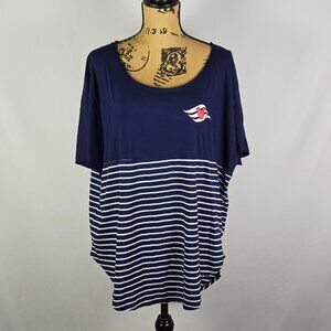 Disney Cruise Line Spirit Jersey Nautical Striped Mickey Top Navy White XL